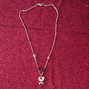 Charming Gold and Blue Necklace